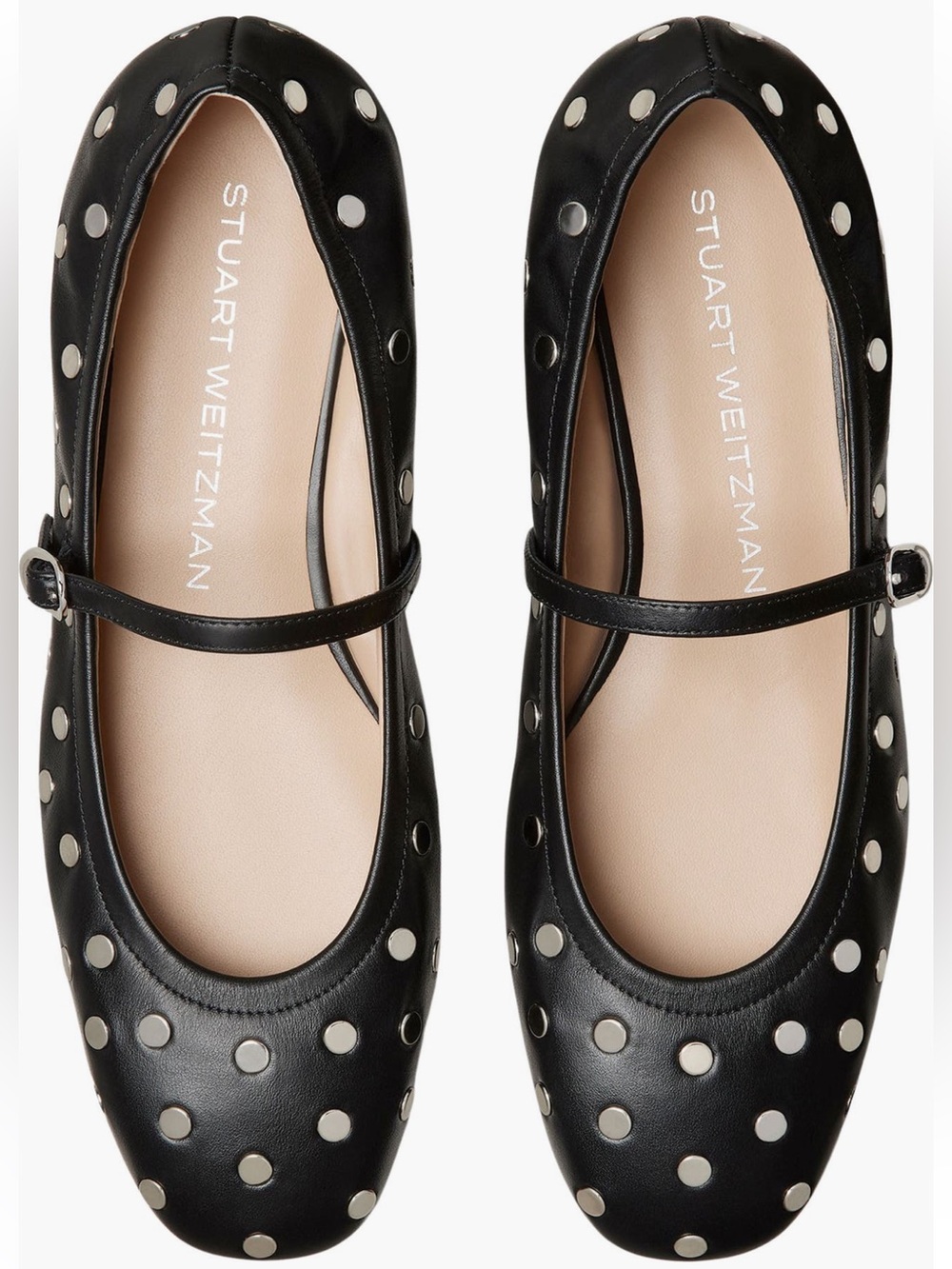 NEW Stuart Weitzman Claris Stud Ballet Flat - Picture 4 of 6